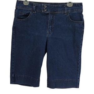 Code Bleu Blue Jean Bermuda Long‎ Denim Shorts Size 10